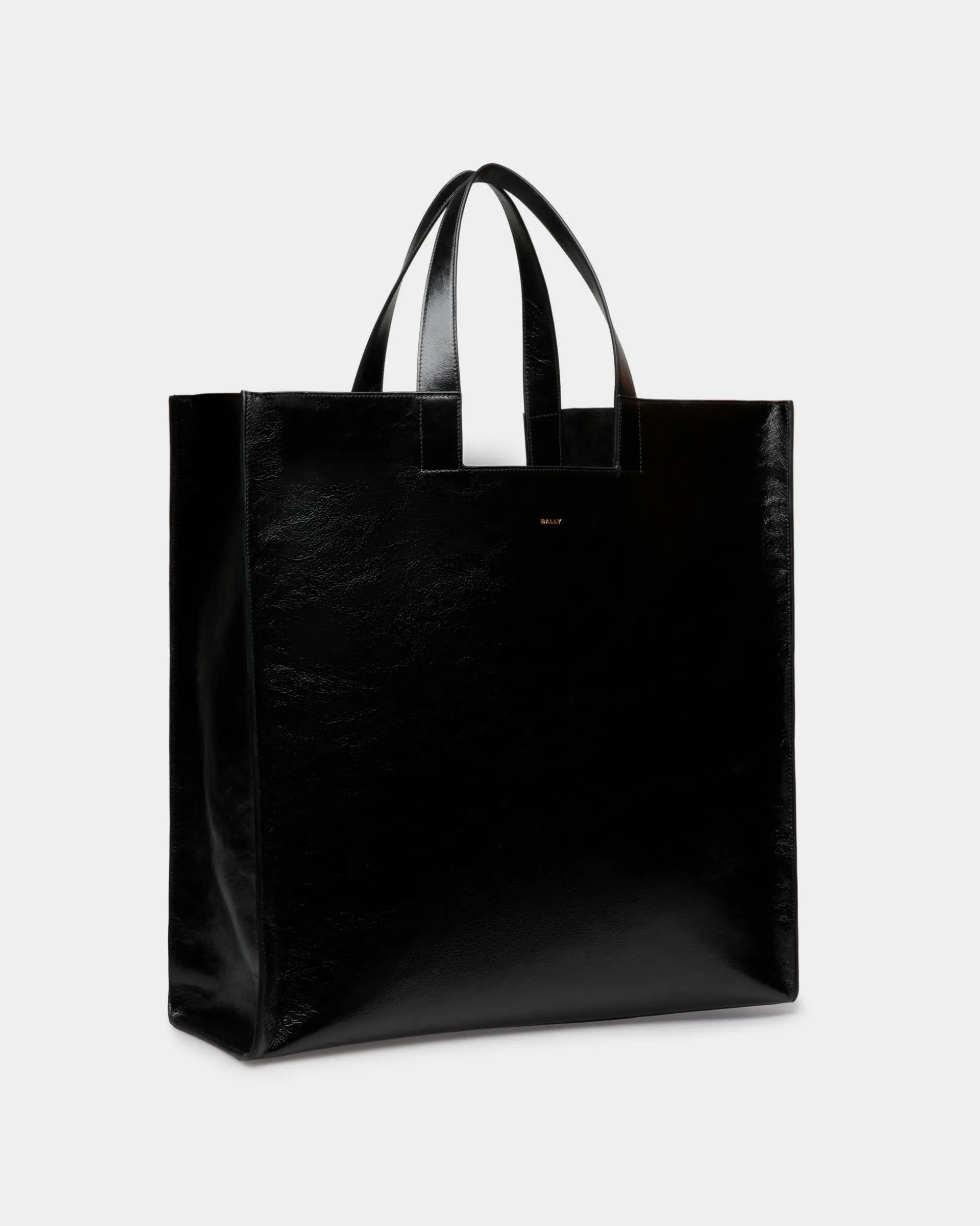 Easy Bally Tragetasche Aus Leder In Schwarz