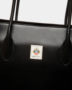 Easy Bally Tragetasche Aus Leder In Schwarz