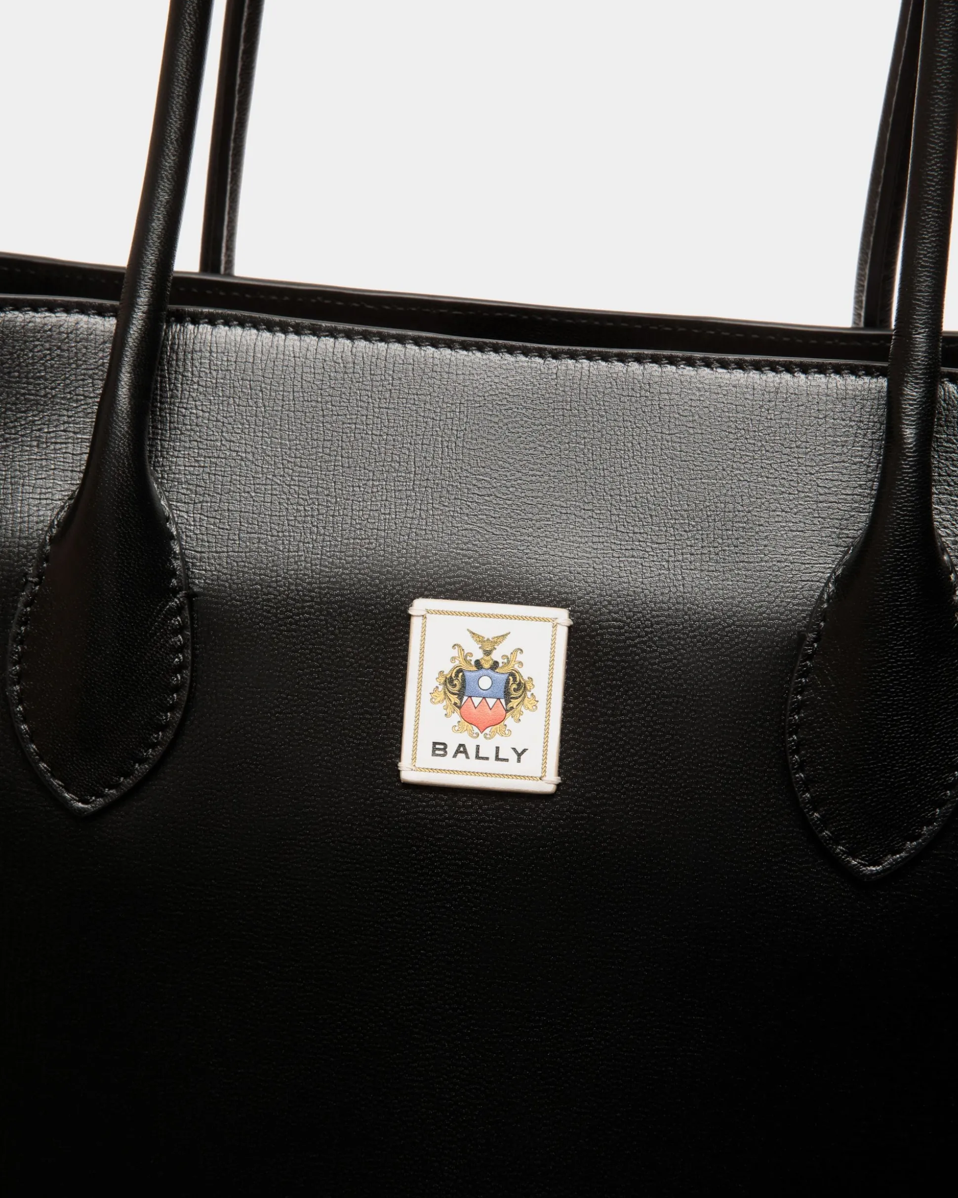 Easy Bally Tragetasche Aus Leder In Schwarz