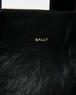 Easy Bally Tragetasche Aus Leder In Schwarz