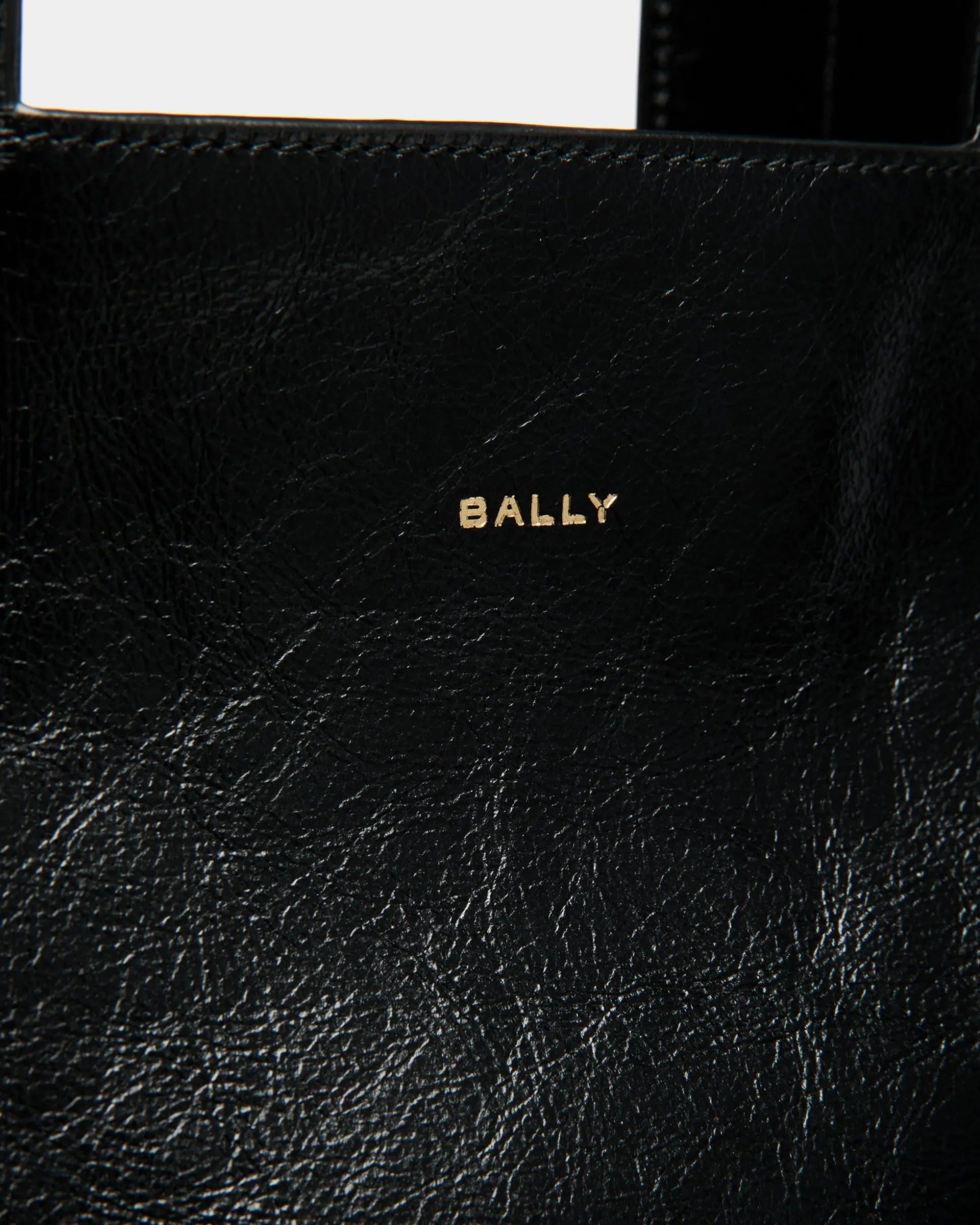 Easy Bally Tragetasche Aus Leder In Schwarz