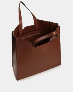 Easy Bally Tragetasche Aus Leder In Braun