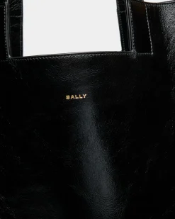 Easy Bally Tragetasche Aus Leder In Schwarz