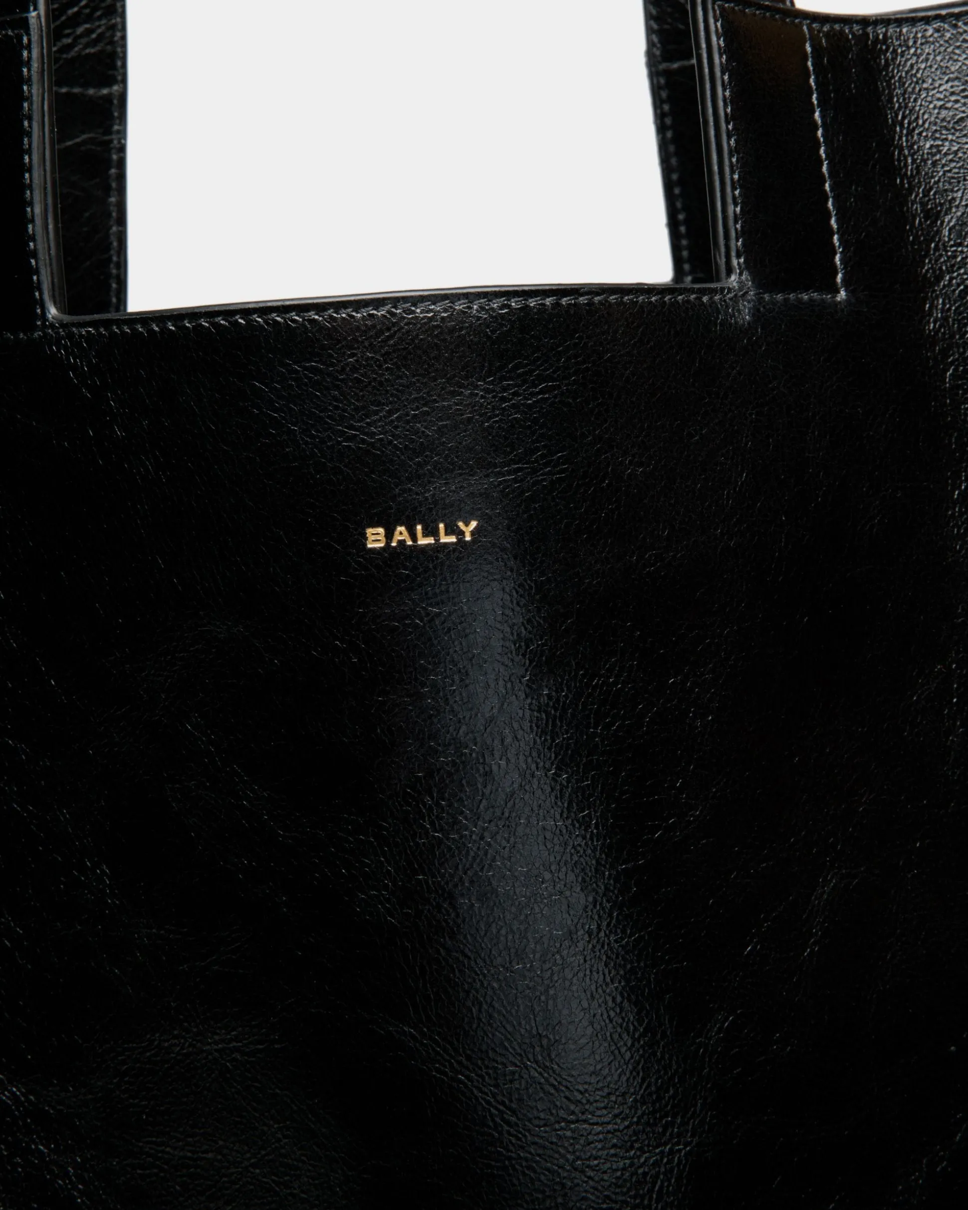 Easy Bally Tragetasche Aus Leder In Schwarz