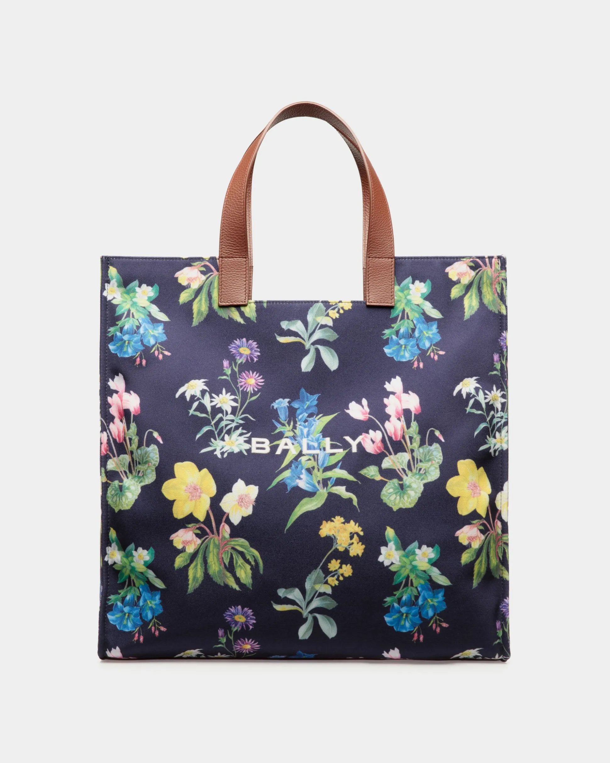 Easy Bally Tragetasche Für Damen Aus Canvas Und Leder Mit Mountain Flower-Print
