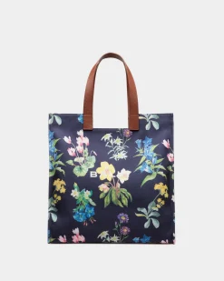 Easy Bally Tragetasche Für Damen Aus Canvas Und Leder Mit Mountain Flower-Print