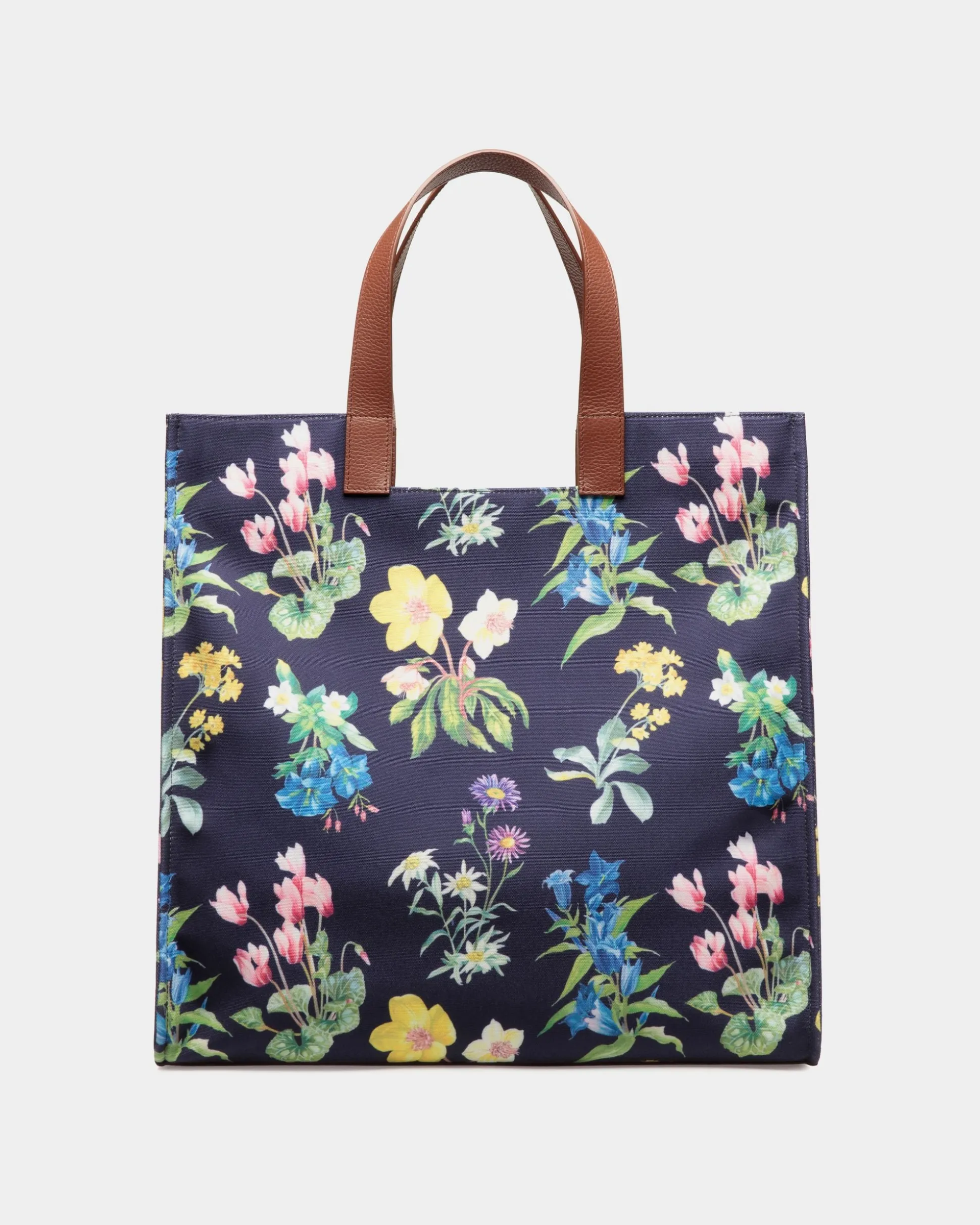 Easy Bally Tragetasche Für Damen Aus Canvas Und Leder Mit Mountain Flower-Print