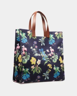 Easy Bally Tragetasche Für Damen Aus Canvas Und Leder Mit Mountain Flower-Print