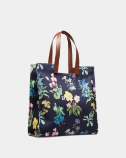 Easy Bally Tragetasche Für Damen Aus Canvas Und Leder Mit Mountain Flower-Print
