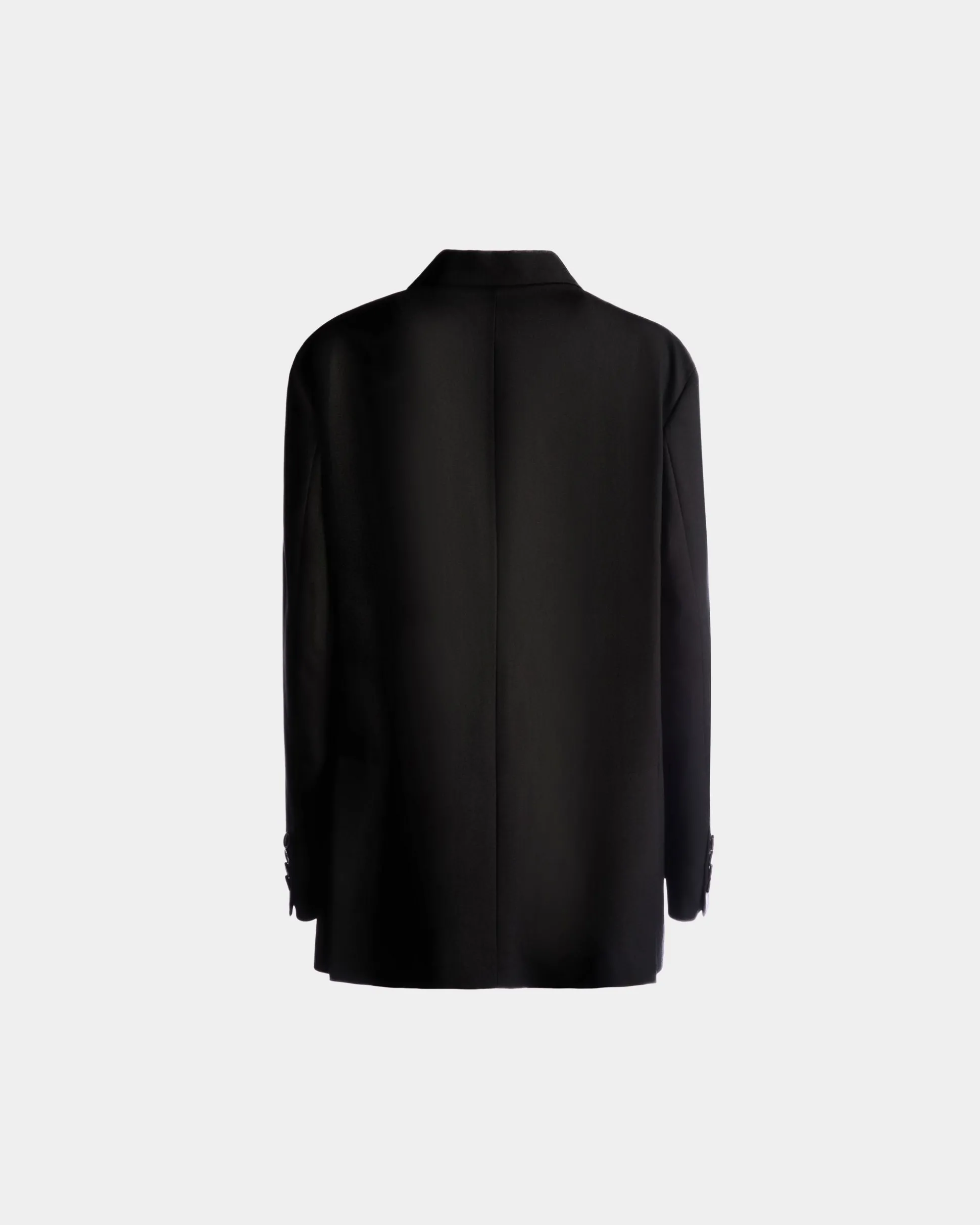 Einreihige Jacke Aus Wolle In Schwarz