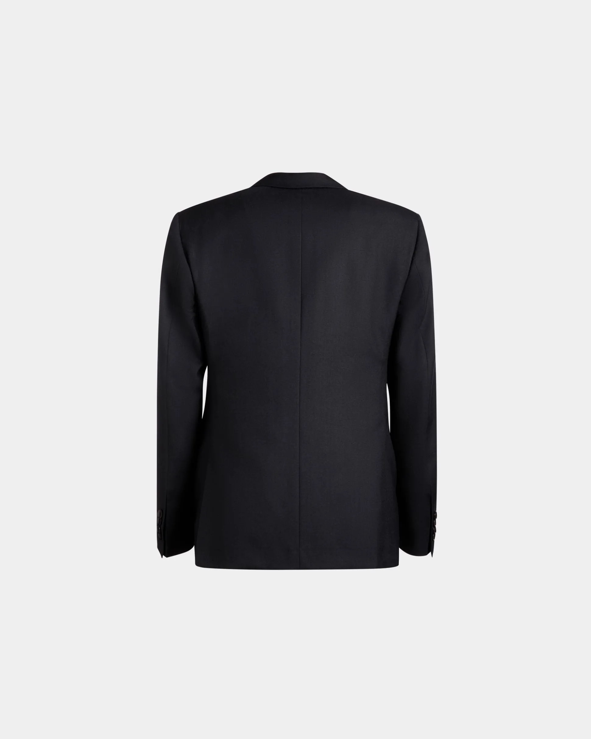 Einreihiger Blazer Aus Wolle In Navy Blue Aus Der Adrien Brody Travel-Kollektion