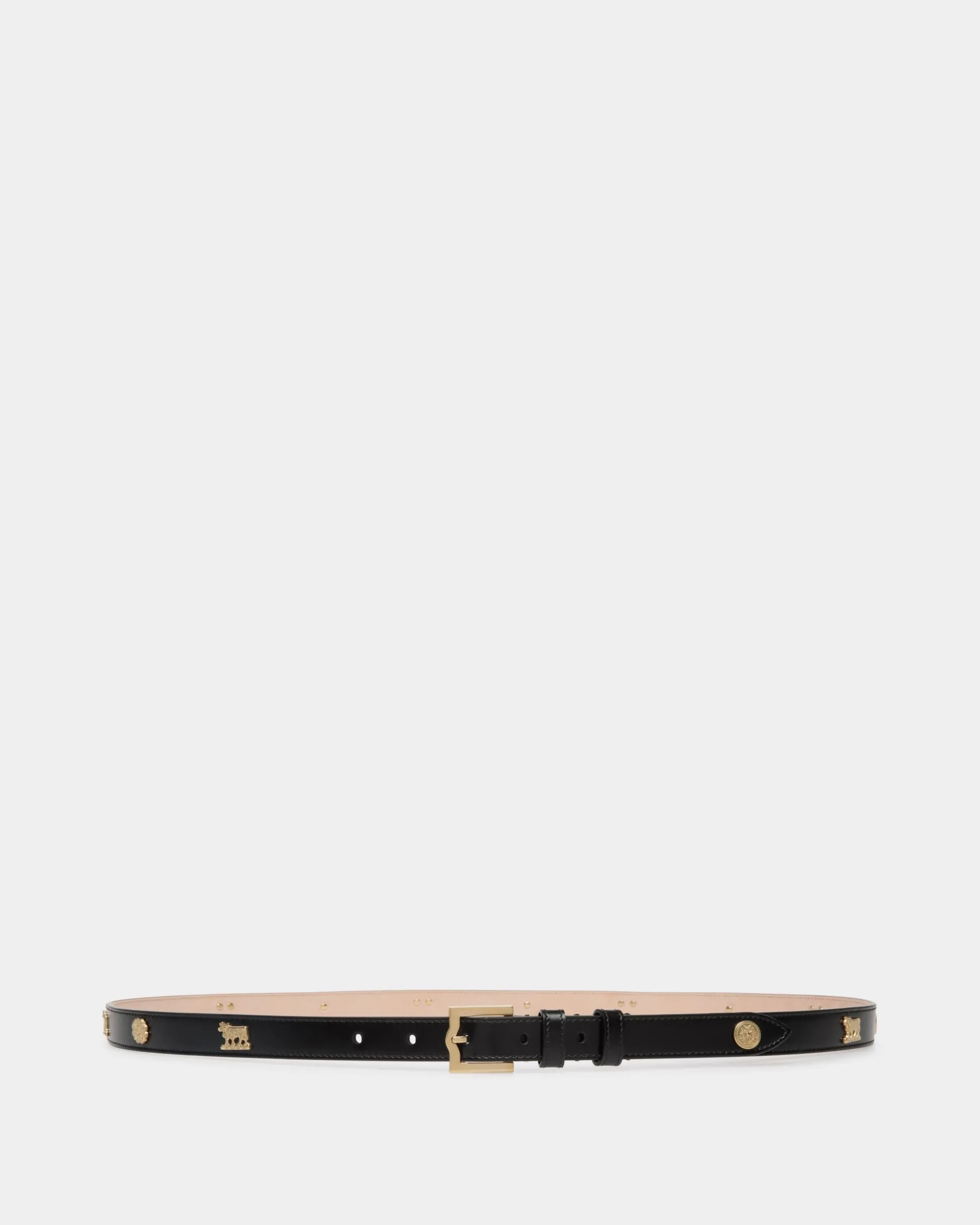 Emblem 105 cm Gürtel Aus Gebürstetem Leder In Schwarz
