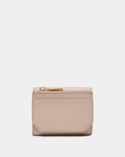 Emblem Geldbörse Aus Leder In Light Beige