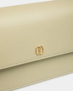 Emblem Kleine Umhängetasche Aus Leder In Light Green