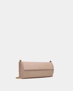 Emblem Minitasche Aus Leder In Light Beige