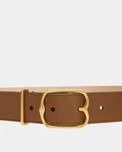 Emblem 30mm Gürtel Aus Braunem Leder