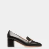Emblem Pumps Aus Leder In Schwarz