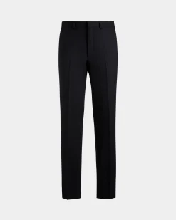 Faltenhose Aus Wolle In Navy Blue Aus Der Adrien Brody Travel-Kollektion