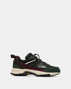Faster Sneaker Aus Leder Und Nylon In Bottle Green
