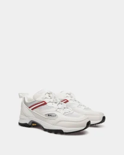 Faster Sneaker Aus Leder Und Nylon In Weiß