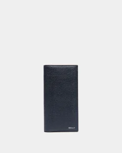 Flag Klassische Geldbörse Aus Blauem Leder