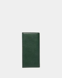 Flag Klassische Geldbörse Aus Leder In Bottle Green