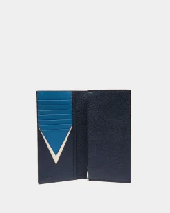 Flag Klassische Geldbörse Aus Blauem Leder