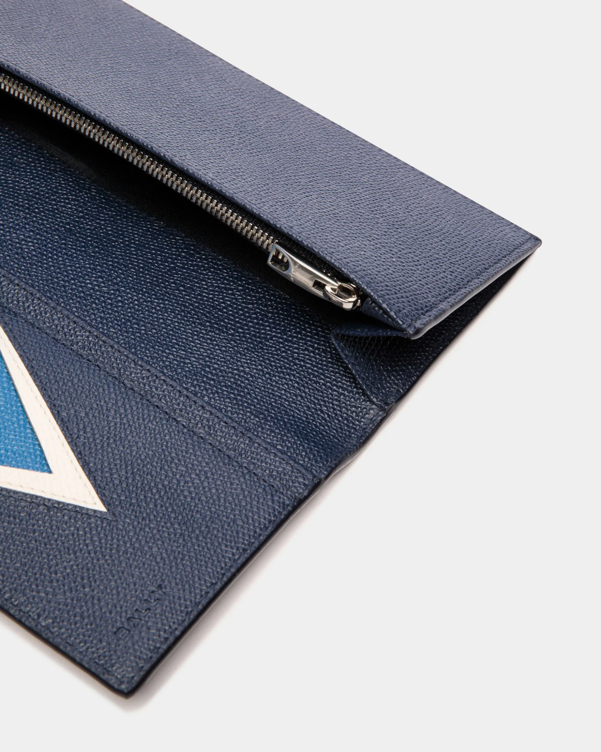 Flag Klassische Geldbörse Aus Blauem Leder