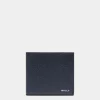 Flag Zweiteilige Geldbörse Aus Blauem Leder