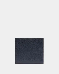 Flag Zweiteilige Geldbörse Aus Blauem Leder