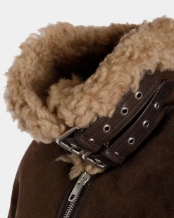Fliegerjacke Aus Schaffell In Braun