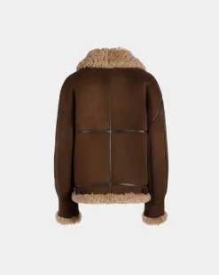 Fliegerjacke Aus Schaffell In Braun
