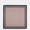 Foulard Aus Seide In Navy Blue Mit Emblem-Print
