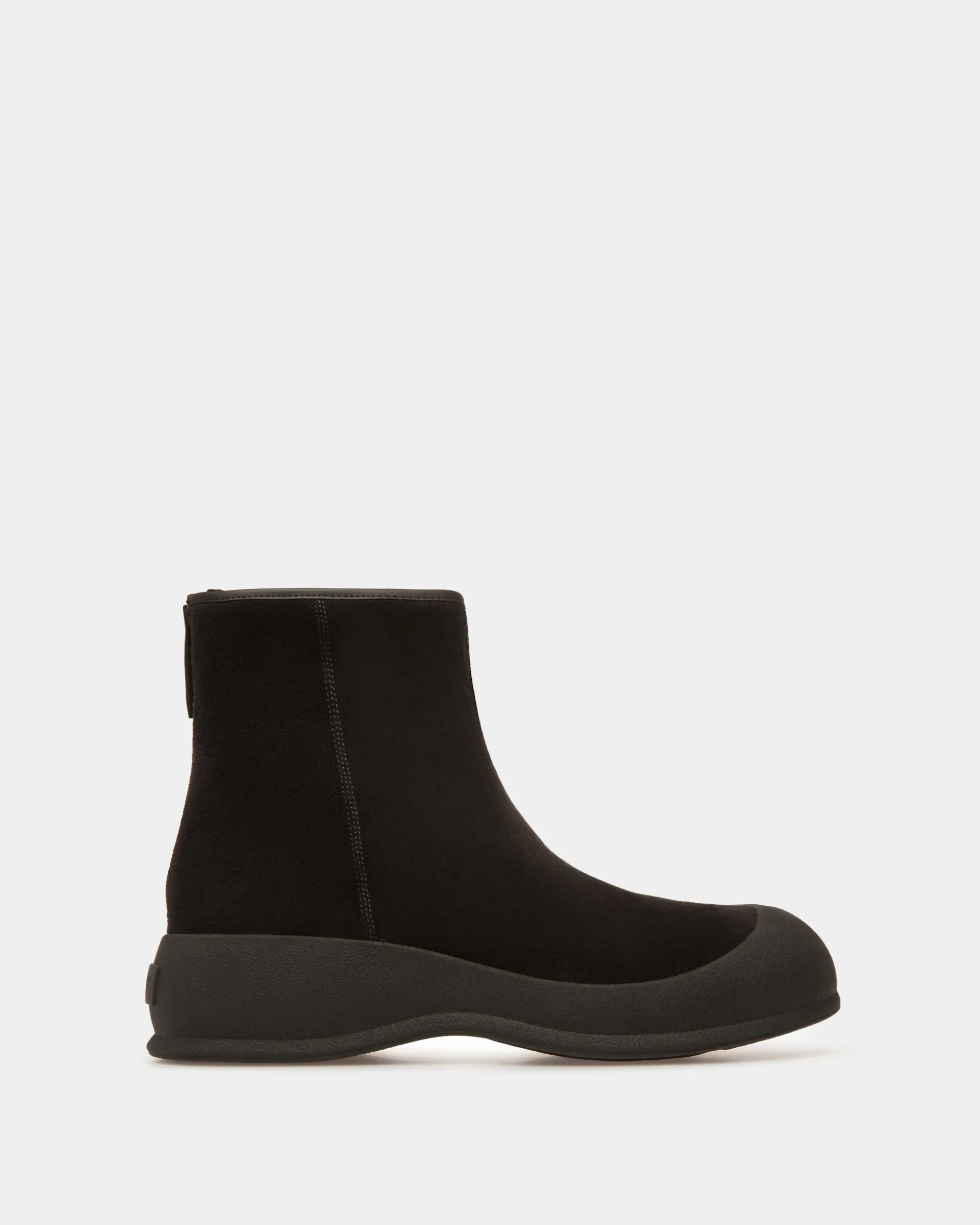 Frei Schneestiefel Aus Leder In Schwarz