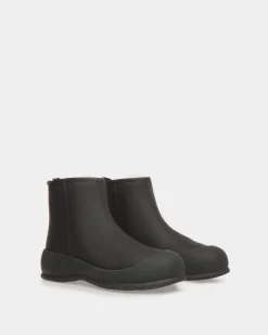 Frei Schneestiefel Aus Leder In Schwarz
