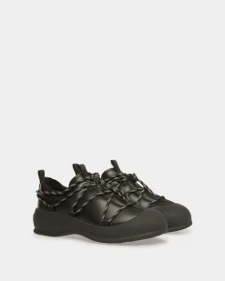 Frei Schneestiefel Aus Leder In Schwarz
