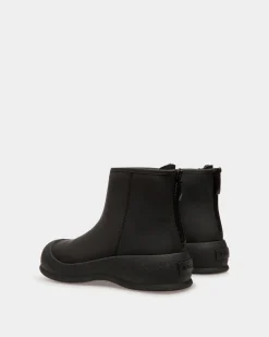 Frei Schneestiefel Aus Leder In Schwarz