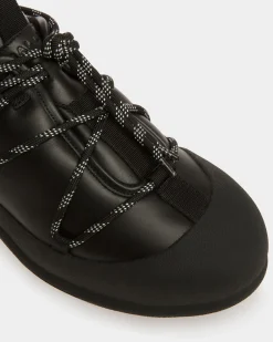 Frei Schneestiefel Aus Leder In Schwarz