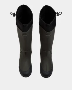 Frei Stiefel Aus Gummiertem Leder In Military Green