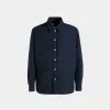 Gefütterte Hemdjacke Aus Nylon In Navy Blue