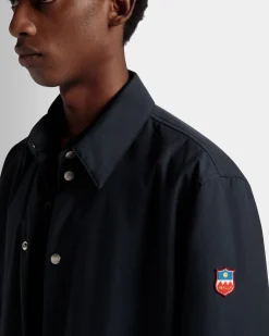 Gefütterte Hemdjacke Aus Nylon In Navy Blue