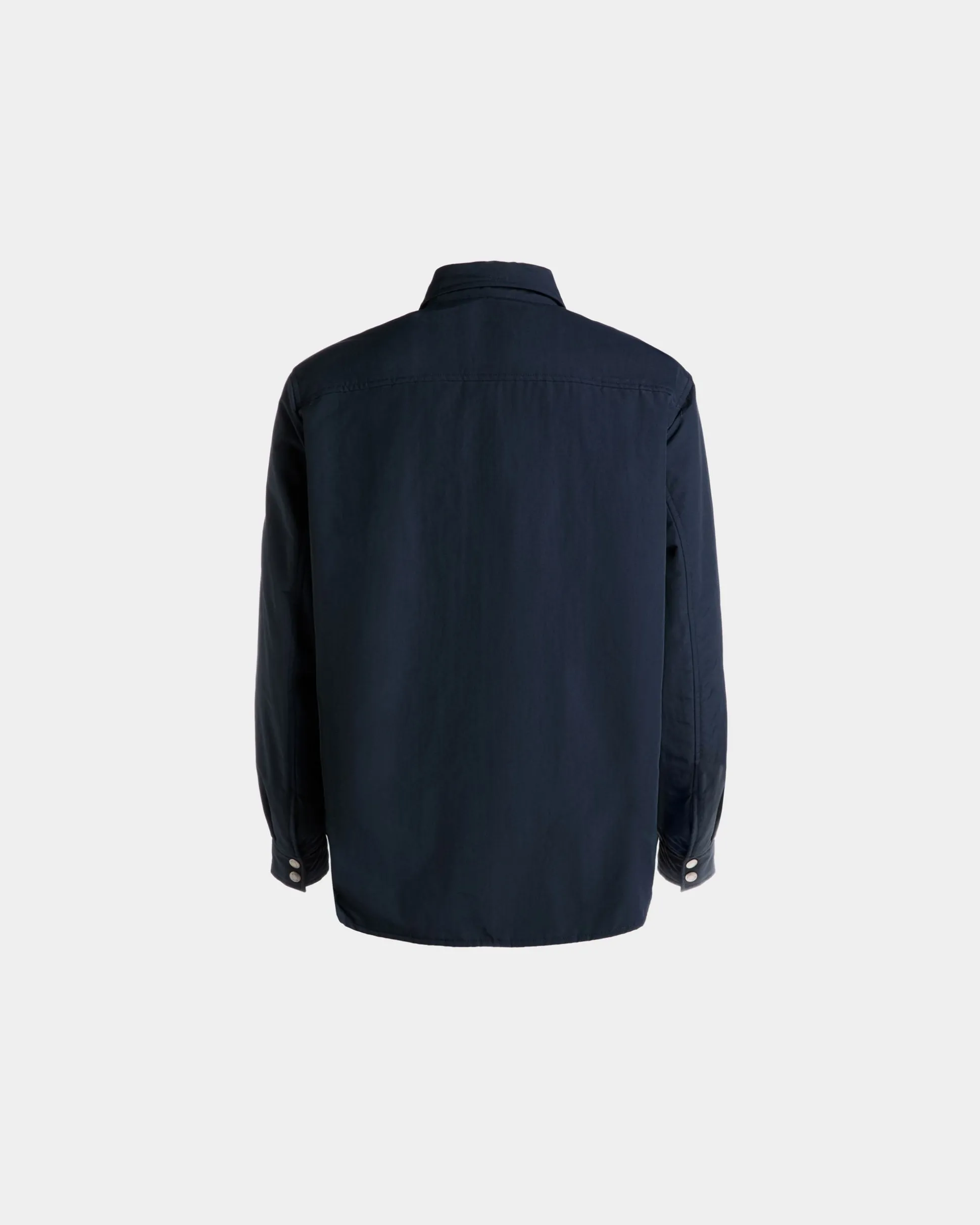 Gefütterte Hemdjacke Aus Nylon In Navy Blue