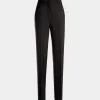 Gerade Geschnittene Hose Aus Wolle In Schwarz