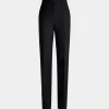 Gerade Geschnittene Hose Aus Einer Wollmischung In Navy Blue