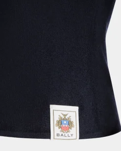 Gestricktes Oberteil Aus Kaschmir In Navy Blue