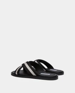 Glide Sandale Aus Nylon In Schwarz Und Weiß