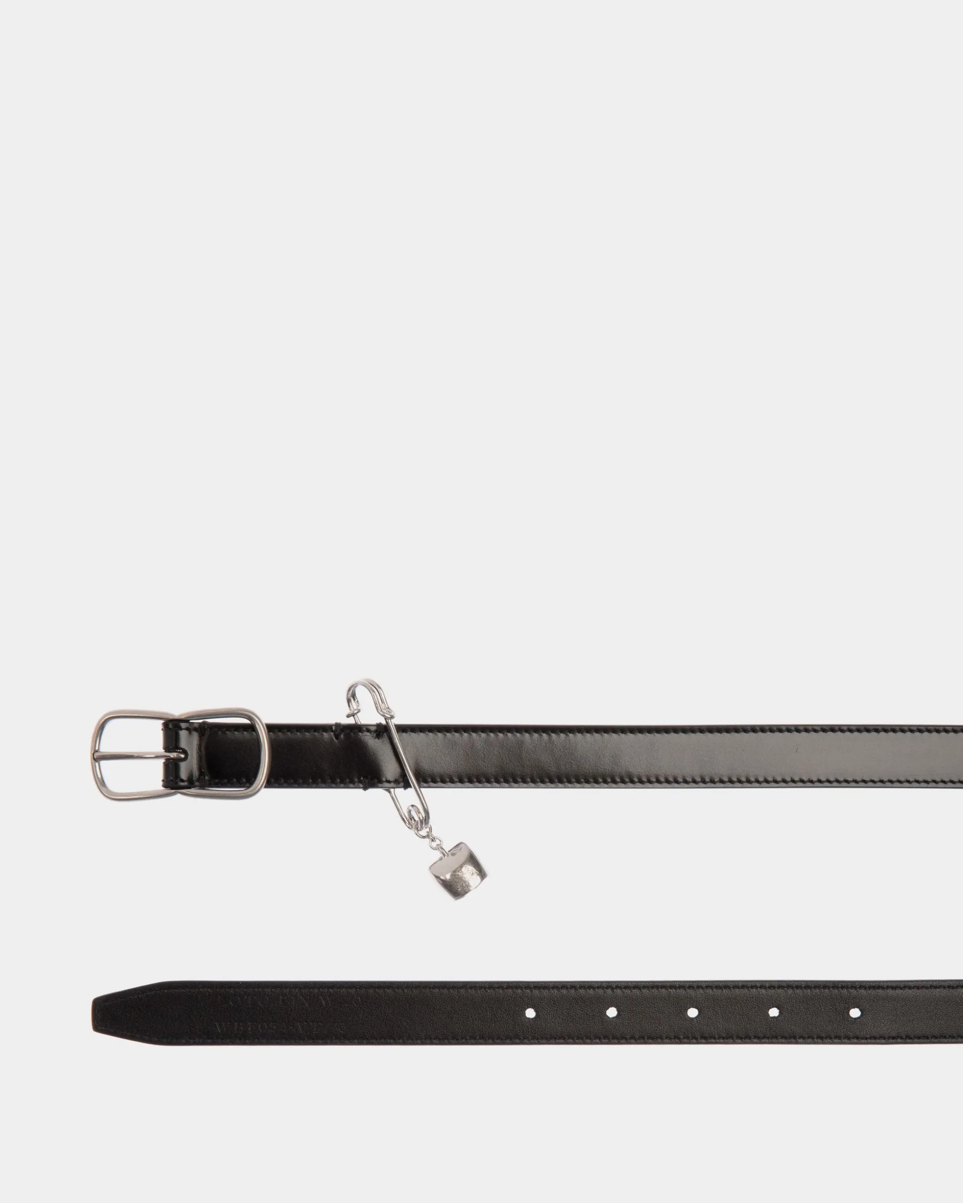 Gürtel Loto 20 mm Aus Gebürstetem Leder In Schwarz