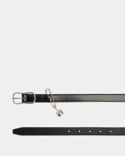 Gürtel Loto Pin 20 mm Aus Leder In Schwarz