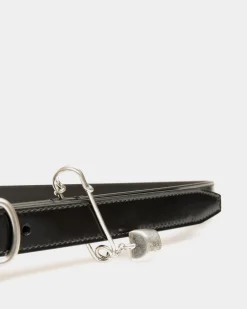 Gürtel Loto Pin 20 mm Aus Leder In Schwarz