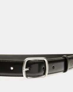Gürtel Orson 25 mm Aus Schwarzem Leder